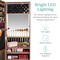 Best Choice Products Hanging Mirror Jewelry Armoire, Door or Wall Mounted Cabinet w/ LED Lights, Lock